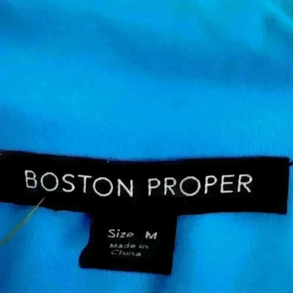 Boston Proper Blue White Yellow Athletic Jacket size medium - Picture 2 of 3